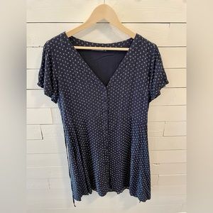 Abercrombie Navy Blue Button-Down Dress